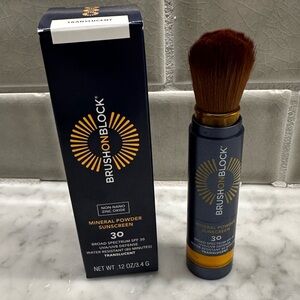 NEW Brush on Block Mineral Powder Sunscreen SPF 30- Translucent with brush